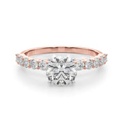 Radiant Remount Ring Round Diamond Engagement Ring in 10K/14K gold and platinum with certified lab-grown or natural diamonds