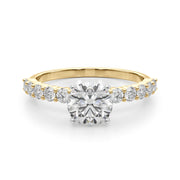 Radiant Remount Ring Round Diamond Engagement Ring in 10K/14K gold and platinum with certified lab-grown or natural diamonds