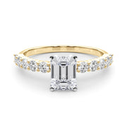 Radiant Remount Ring Round Diamond Engagement Ring in 10K/14K gold and platinum with certified lab-grown or natural diamonds