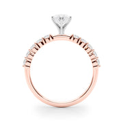 Radiant Remount Ring Round Diamond Engagement Ring in 10K/14K gold and platinum with certified lab-grown or natural diamonds