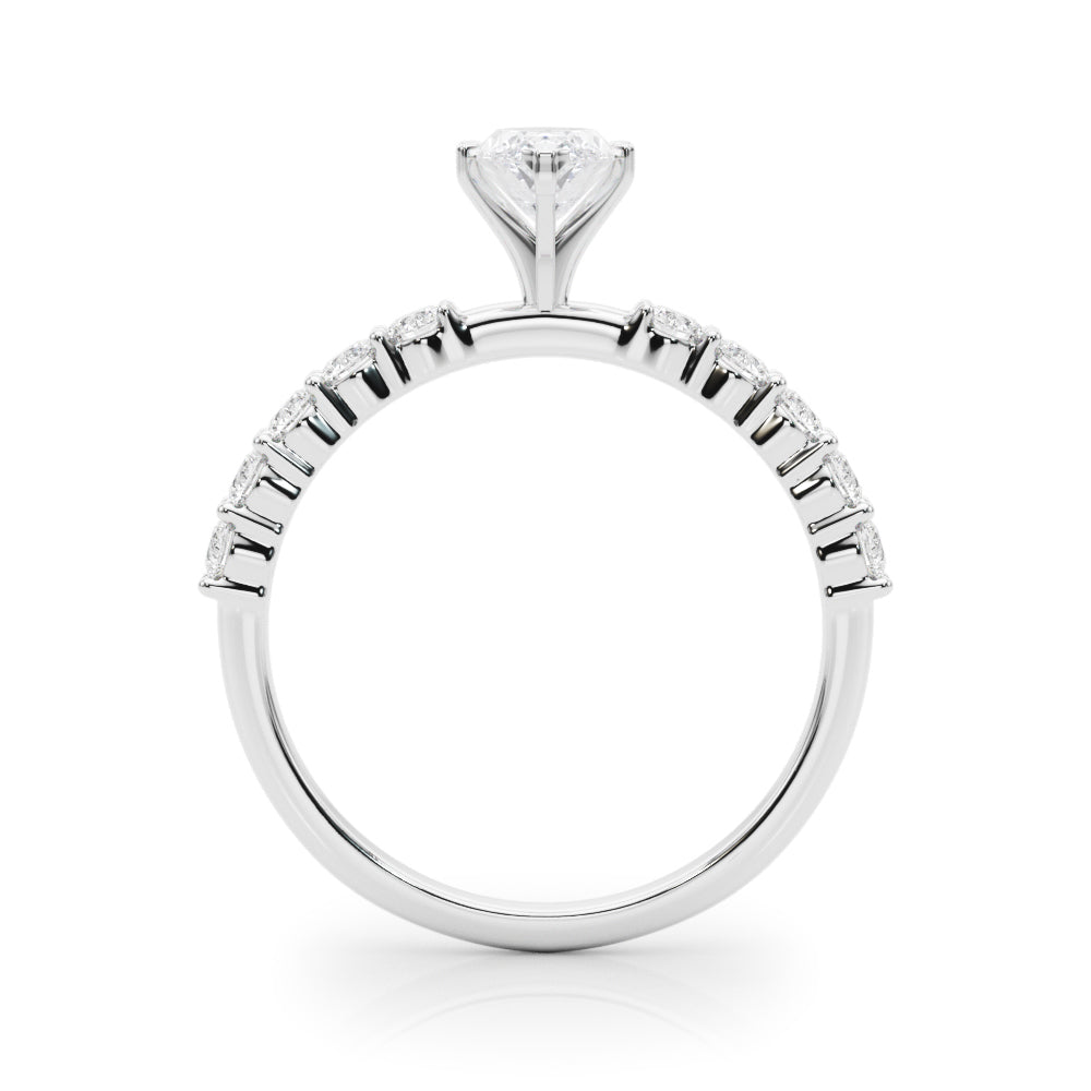 Radiant Remount Ring Round Diamond Engagement Ring in 10K/14K gold and platinum with certified lab-grown or natural diamonds