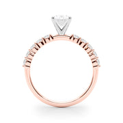 Radiant Remount Ring Round Diamond Engagement Ring in 10K/14K gold and platinum with certified lab-grown or natural diamonds