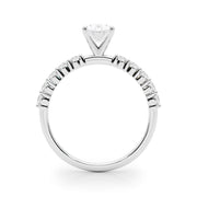 Radiant Remount Ring Round Diamond Engagement Ring in 10K/14K gold and platinum with certified lab-grown or natural diamonds