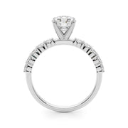Radiant Remount Ring Round Diamond Engagement Ring in 10K/14K gold and platinum with certified lab-grown or natural diamonds