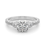 Regal Remount Ring Round Diamond Engagement Ring in 10K/14K gold and platinum with certified lab-grown or natural diamonds