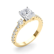 Regal Remount Ring Round Diamond Engagement Ring in 10K/14K gold and platinum with certified lab-grown or natural diamonds