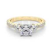 Regal Remount Ring Round Diamond Engagement Ring in 10K/14K gold and platinum with certified lab-grown or natural diamonds