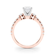 Regal Remount Ring Round Diamond Engagement Ring in 10K/14K gold and platinum with certified lab-grown or natural diamonds
