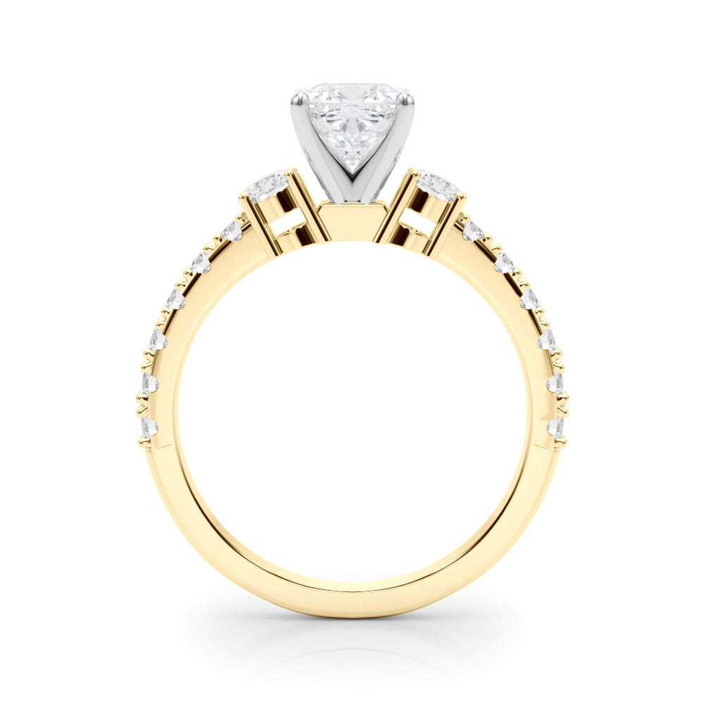 Regal Remount Ring Round Diamond Engagement Ring in 10K/14K gold and platinum with certified lab-grown or natural diamonds