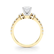 Regal Remount Ring Round Diamond Engagement Ring in 10K/14K gold and platinum with certified lab-grown or natural diamonds