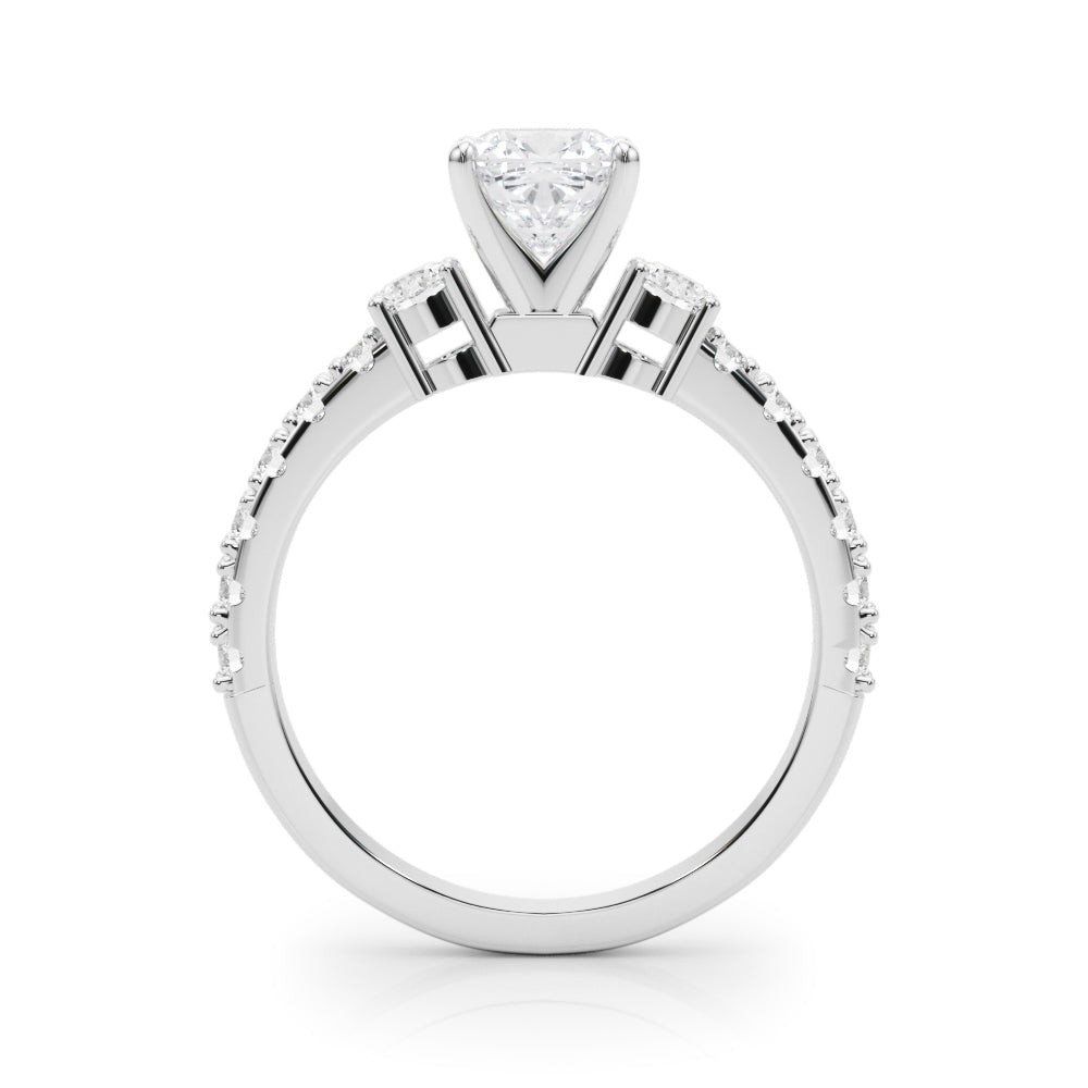 Regal Remount Ring Round Diamond Engagement Ring in 10K/14K gold and platinum with certified lab-grown or natural diamonds