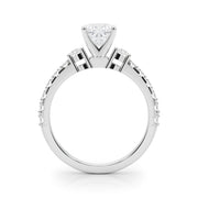 Regal Remount Ring Round Diamond Engagement Ring in 10K/14K gold and platinum with certified lab-grown or natural diamonds