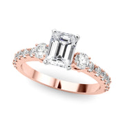 Regal Remount Ring Round Diamond Engagement Ring in 10K/14K gold and platinum with certified lab-grown or natural diamonds