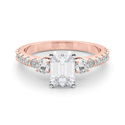 Regal Remount Ring Round Diamond Engagement Ring in 10K/14K gold and platinum with certified lab-grown or natural diamonds