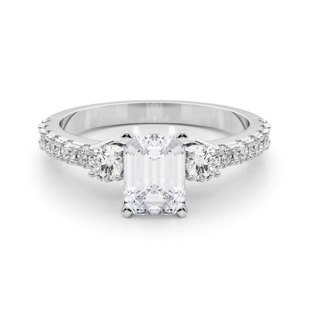 Regal Remount Ring Round Diamond Engagement Ring in 10K/14K gold and platinum with certified lab-grown or natural diamonds