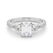 Regal Remount Ring Round Diamond Engagement Ring in 10K/14K gold and platinum with certified lab-grown or natural diamonds