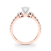 Regal Remount Ring Round Diamond Engagement Ring in 10K/14K gold and platinum with certified lab-grown or natural diamonds