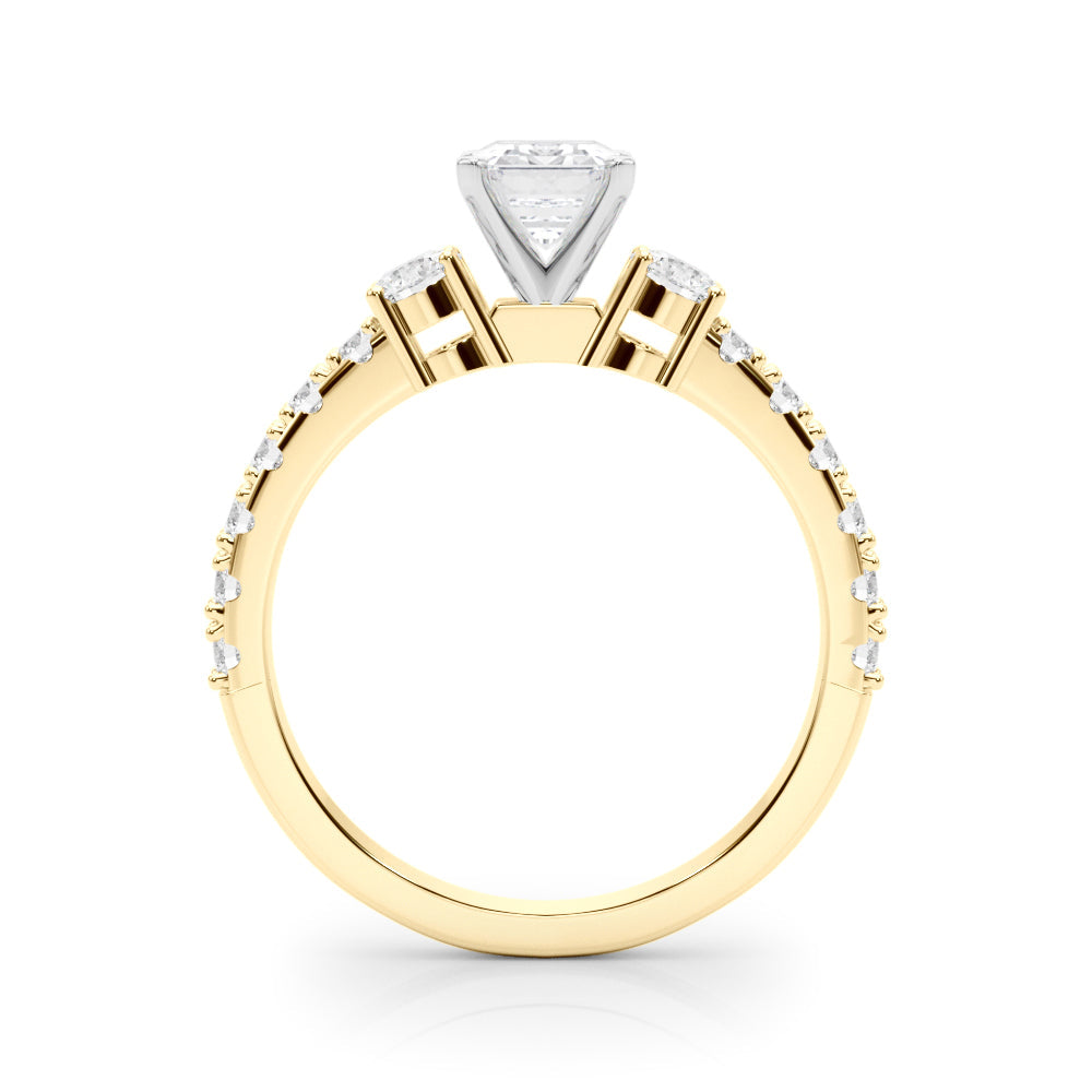 Regal Remount Ring Round Diamond Engagement Ring in 10K/14K gold and platinum with certified lab-grown or natural diamonds