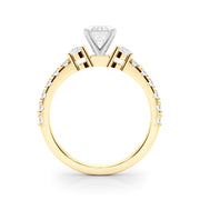 Regal Remount Ring Round Diamond Engagement Ring in 10K/14K gold and platinum with certified lab-grown or natural diamonds
