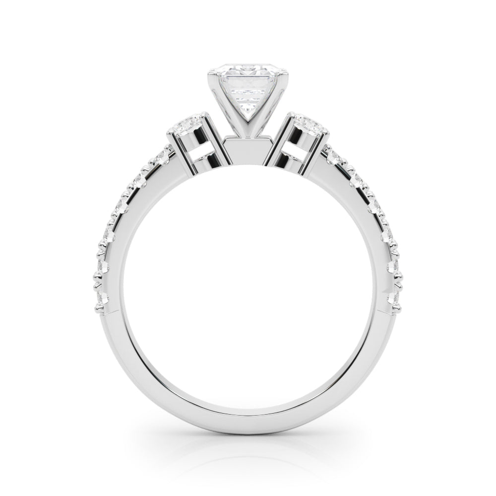 Regal Remount Ring Round Diamond Engagement Ring in 10K/14K gold and platinum with certified lab-grown or natural diamonds