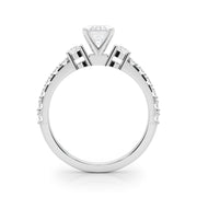 Regal Remount Ring Round Diamond Engagement Ring in 10K/14K gold and platinum with certified lab-grown or natural diamonds