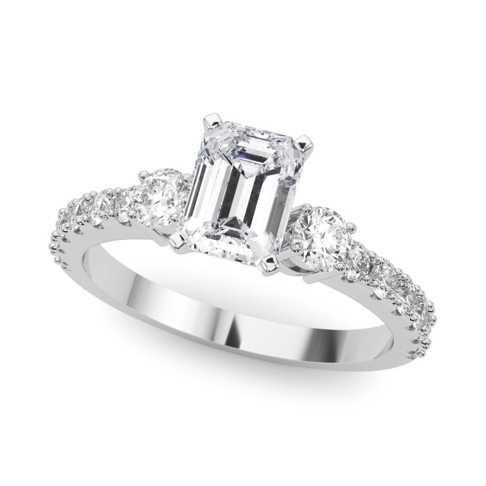 Regal Remount Ring Round Diamond Engagement Ring in 10K/14K gold and platinum with certified lab-grown or natural diamonds
