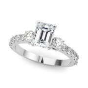 Regal Remount Ring Round Diamond Engagement Ring in 10K/14K gold and platinum with certified lab-grown or natural diamonds
