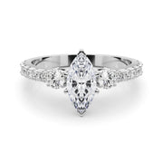 Regal Remount Ring Round Diamond Engagement Ring in 10K/14K gold and platinum with certified lab-grown or natural diamonds