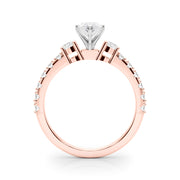 Regal Remount Ring Round Diamond Engagement Ring in 10K/14K gold and platinum with certified lab-grown or natural diamonds