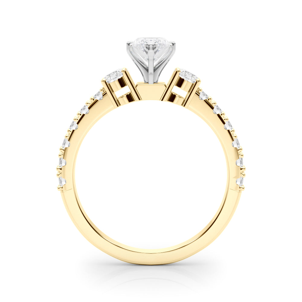 Regal Remount Ring Round Diamond Engagement Ring in 10K/14K gold and platinum with certified lab-grown or natural diamonds