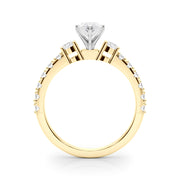 Regal Remount Ring Round Diamond Engagement Ring in 10K/14K gold and platinum with certified lab-grown or natural diamonds