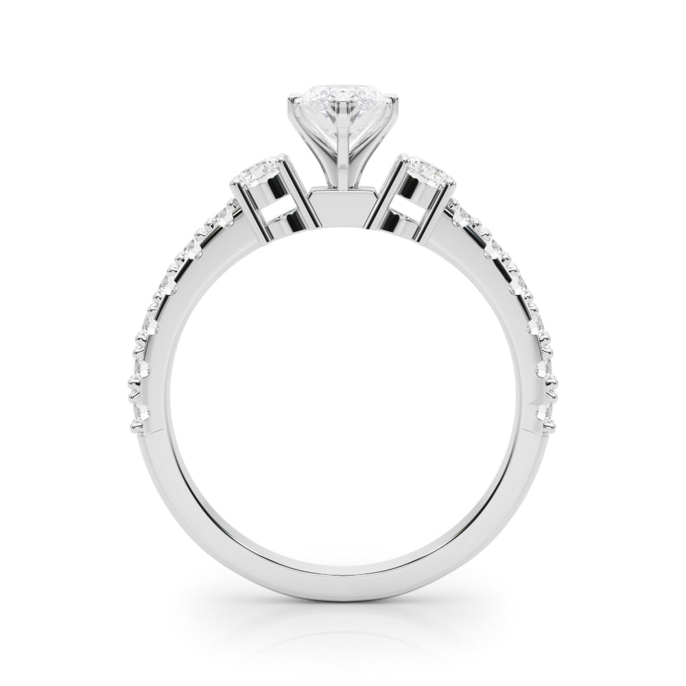 Regal Remount Ring Round Diamond Engagement Ring in 10K/14K gold and platinum with certified lab-grown or natural diamonds