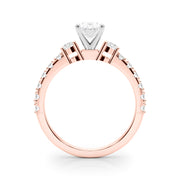 Regal Remount Ring Round Diamond Engagement Ring in 10K/14K gold and platinum with certified lab-grown or natural diamonds