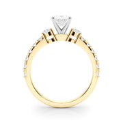 Regal Remount Ring Round Diamond Engagement Ring in 10K/14K gold and platinum with certified lab-grown or natural diamonds