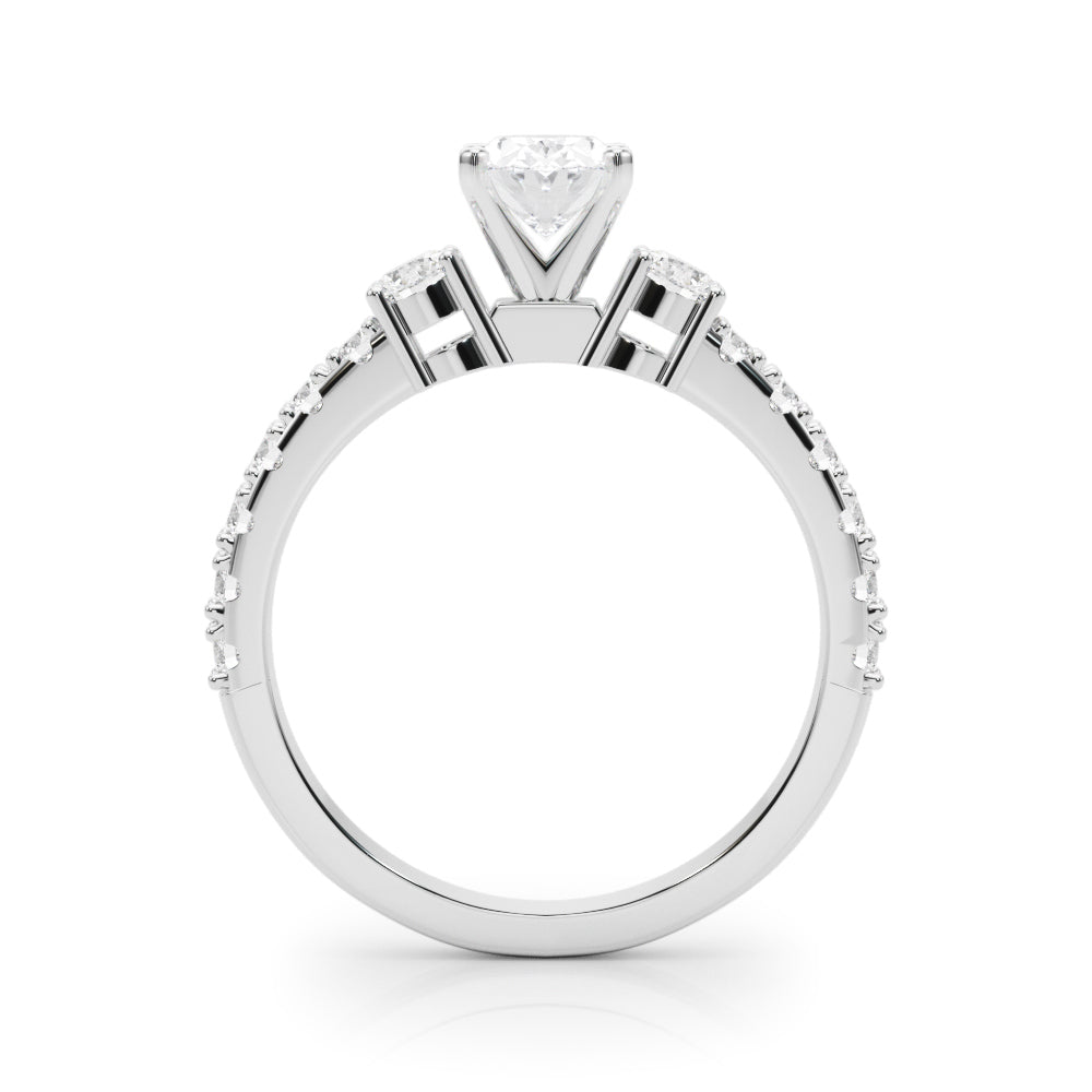 Regal Remount Ring Round Diamond Engagement Ring in 10K/14K gold and platinum with certified lab-grown or natural diamonds
