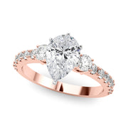 Regal Remount Ring Round Diamond Engagement Ring in 10K/14K gold and platinum with certified lab-grown or natural diamonds