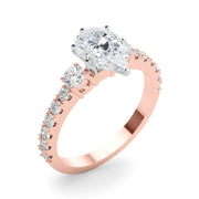 Regal Remount Ring Round Diamond Engagement Ring in 10K/14K gold and platinum with certified lab-grown or natural diamonds