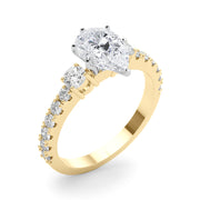 Regal Remount Ring Round Diamond Engagement Ring in 10K/14K gold and platinum with certified lab-grown or natural diamonds