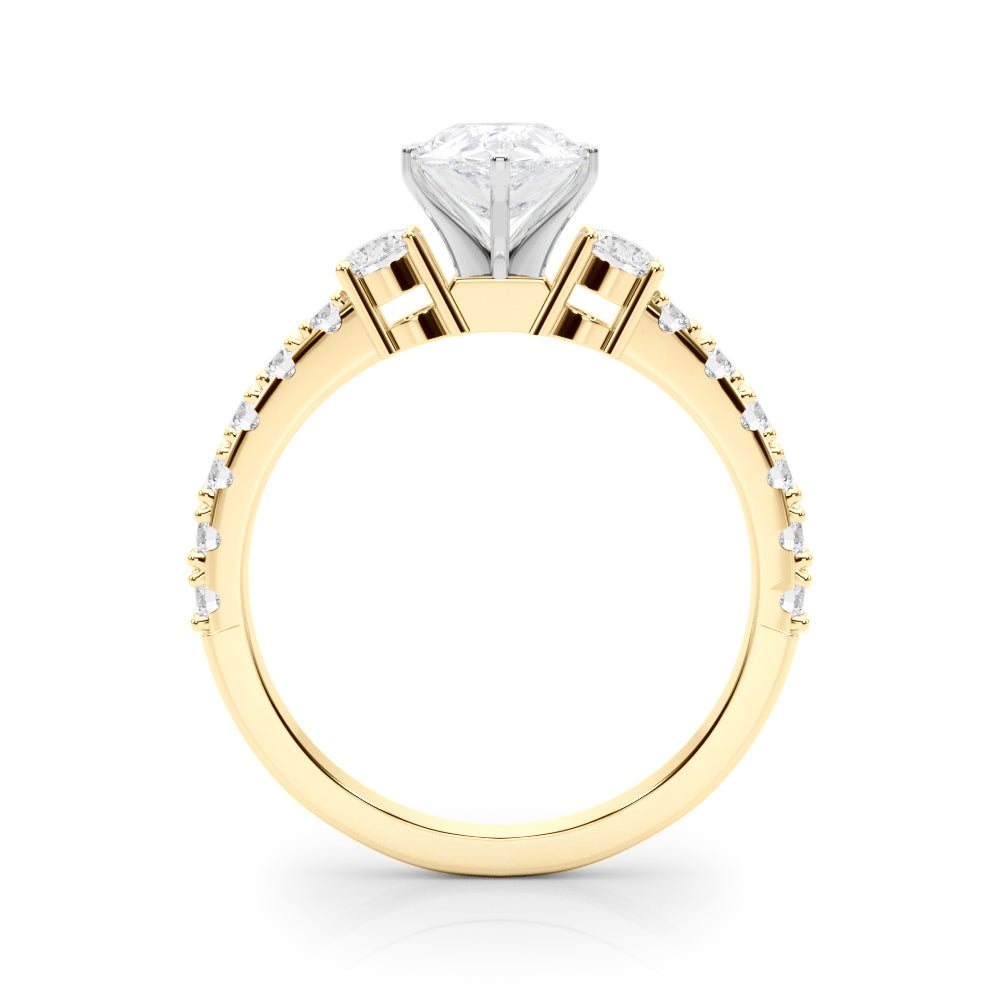Regal Remount Ring Round Diamond Engagement Ring in 10K/14K gold and platinum with certified lab-grown or natural diamonds