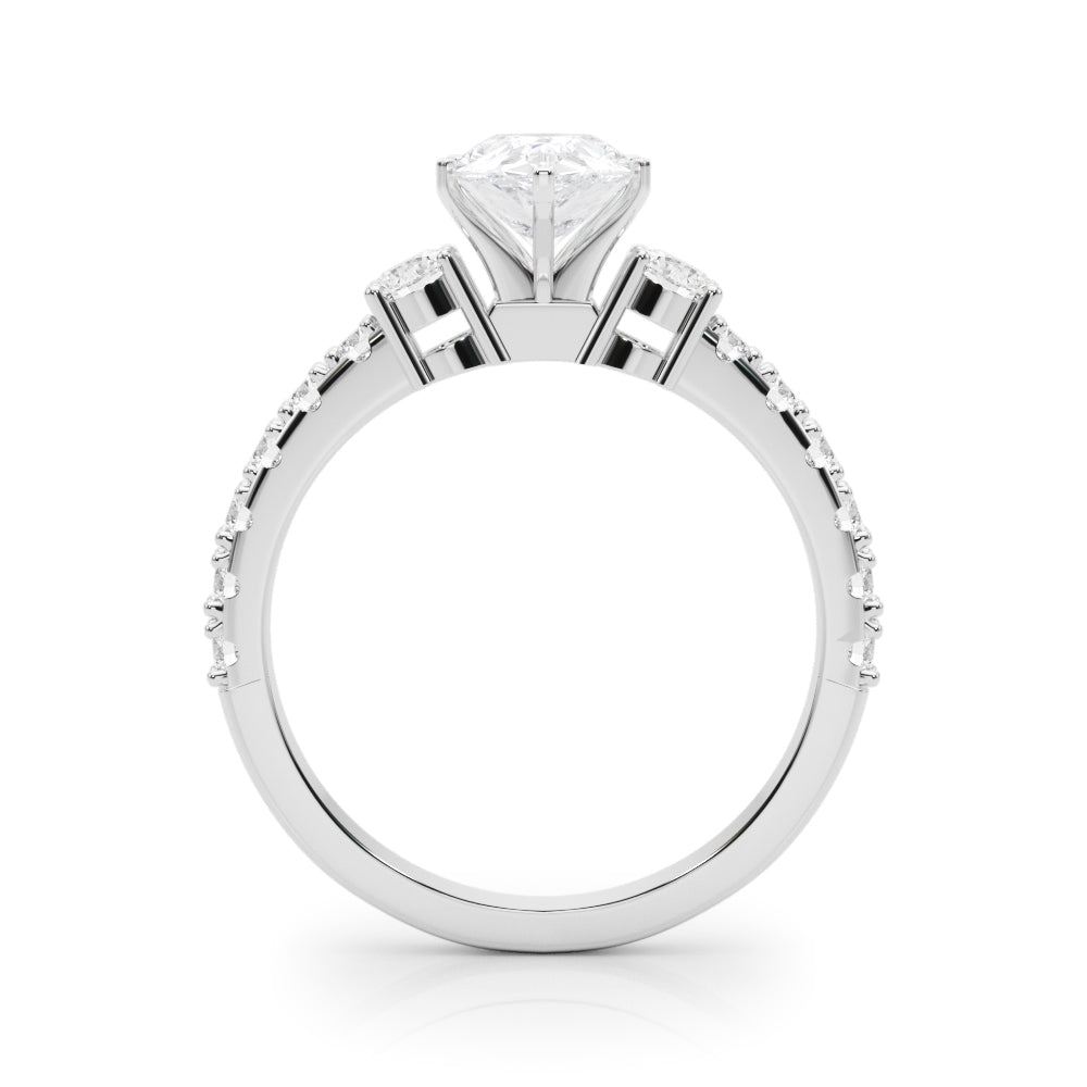Regal Remount Ring Round Diamond Engagement Ring in 10K/14K gold and platinum with certified lab-grown or natural diamonds