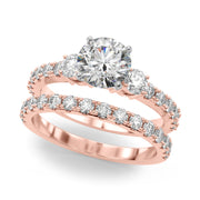 Regal Remount Ring Round Diamond Engagement Ring in 10K/14K gold and platinum with certified lab-grown or natural diamonds