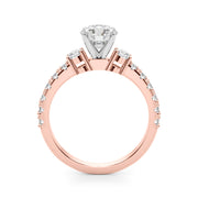 Regal Remount Ring Round Diamond Engagement Ring in 10K/14K gold and platinum with certified lab-grown or natural diamonds