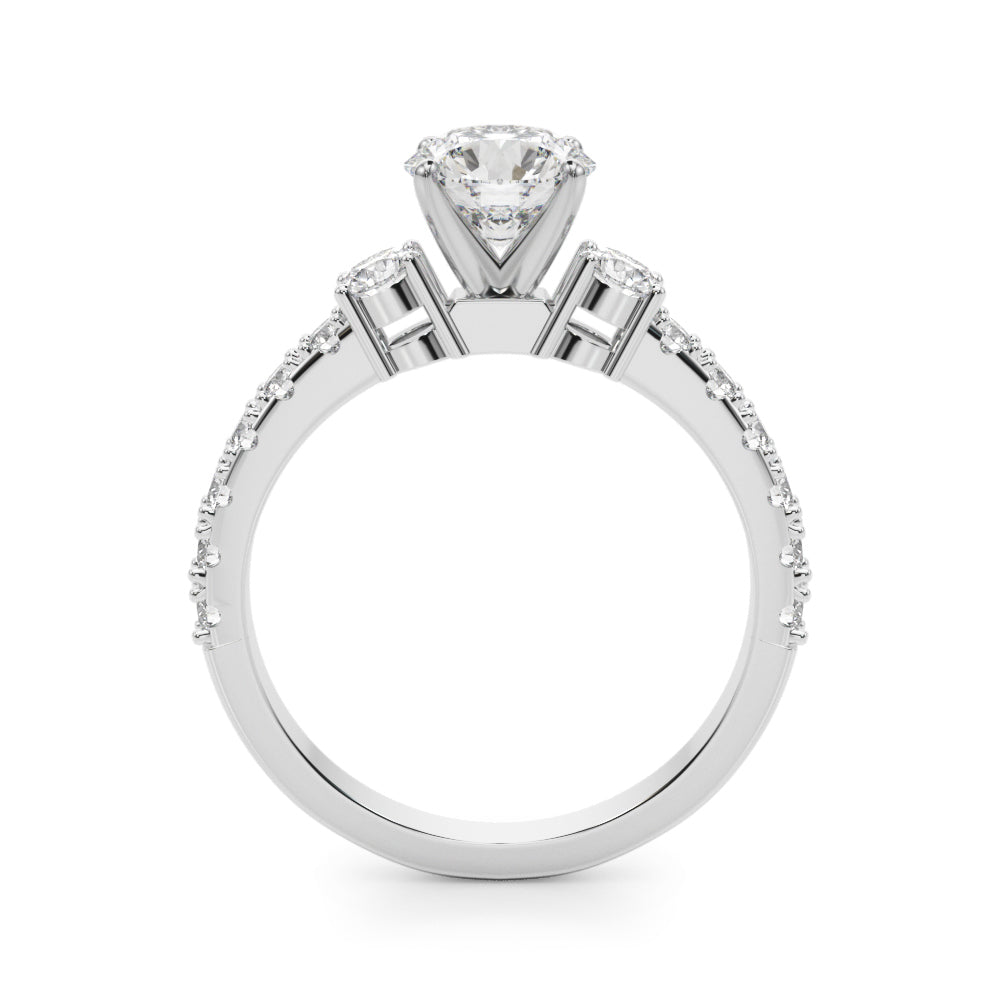 Regal Remount Ring Round Diamond Engagement Ring in 10K/14K gold and platinum with certified lab-grown or natural diamonds