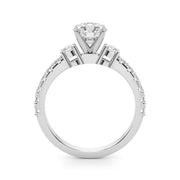 Regal Remount Ring Round Diamond Engagement Ring in 10K/14K gold and platinum with certified lab-grown or natural diamonds