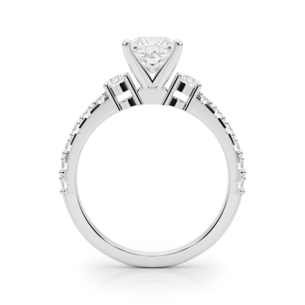Regal Remount Ring Round Diamond Engagement Ring in 10K/14K gold and platinum with certified lab-grown or natural diamonds