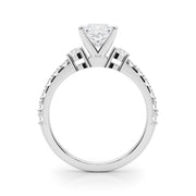 Regal Remount Ring Round Diamond Engagement Ring in 10K/14K gold and platinum with certified lab-grown or natural diamonds