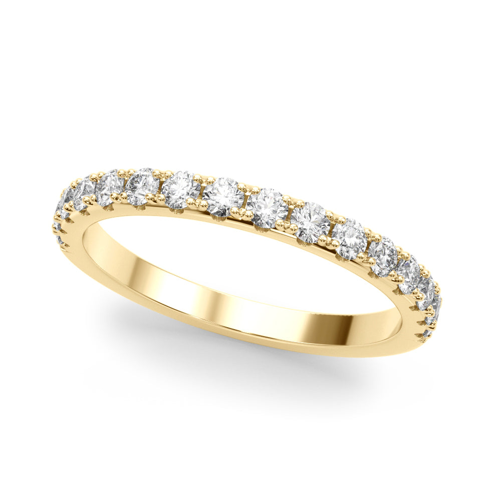 Prong Set Half Half Eternity Ring in 10K/14K gold and platinum with certified lab-grown or natural diamonds