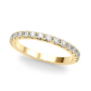 Prong Set Half Half Eternity Ring in 10K/14K gold and platinum with certified lab-grown or natural diamonds