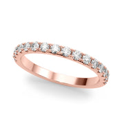 Prong Set Half Half Eternity Ring in Gold & Platinum