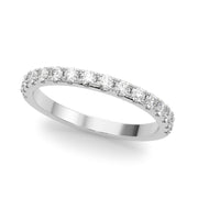 Prong Set Half Half Eternity Ring in Gold & Platinum